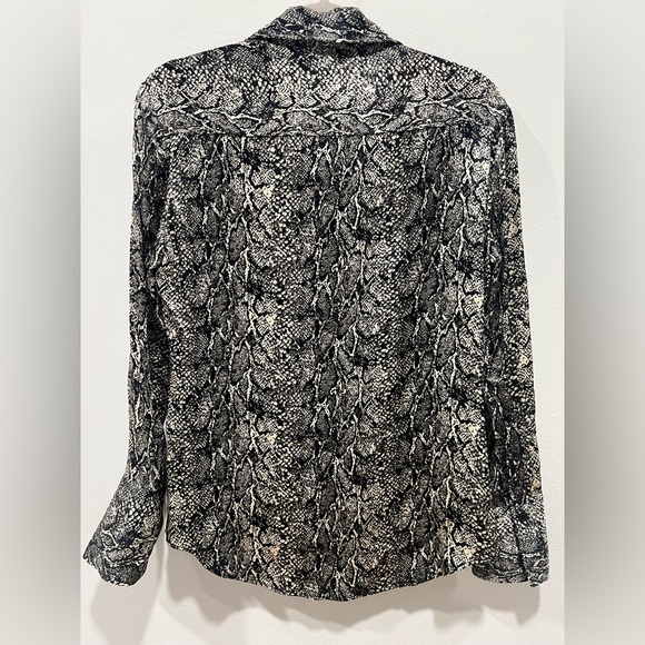 ZARA Snake Print Blouse Size S - Picture 5 of 10